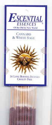 #Cannabis & White Sage Escential essences incense sticks 16 pack# - ## at Solace GemWorks