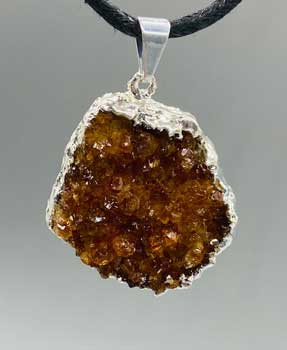 #Citrine druse necklace# - ## at Solace GemWorks