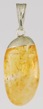 #Citrine tumbled pendant# - ## at Solace GemWorks