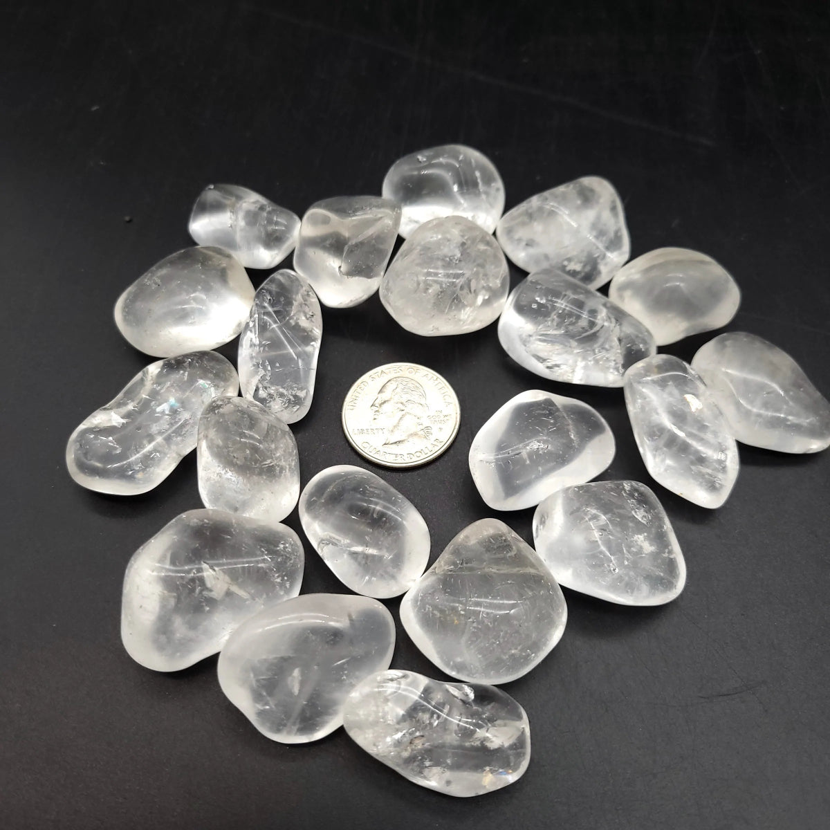 #Clear Quartz Tumbled Stones - Bulk Wholesale choose: 1lb, 3lbs or 5lbs# - ## at Solace GemWorks