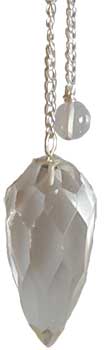 #Faceted Clear Quartz pendulum# - ## at Solace GemWorks