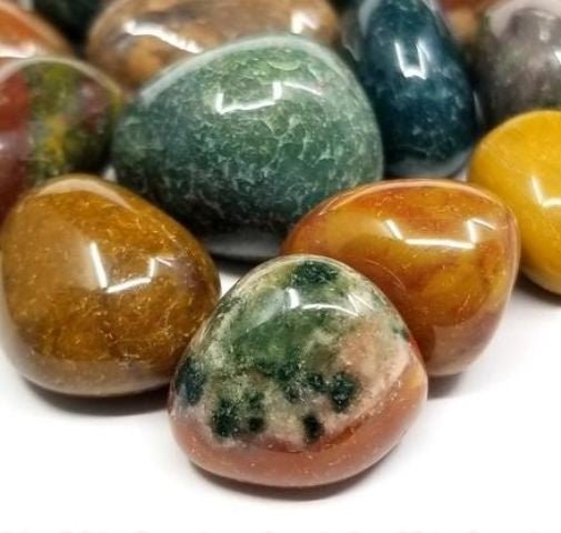 #Fancy Jasper Tumbled Stones - Bulk Wholesale choose: 1lb, 3lbs or 5lbs# - ## at Solace GemWorks