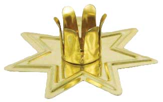 #Gold - toned Fairy Star Chime candle holder# - ## at Solace GemWorks