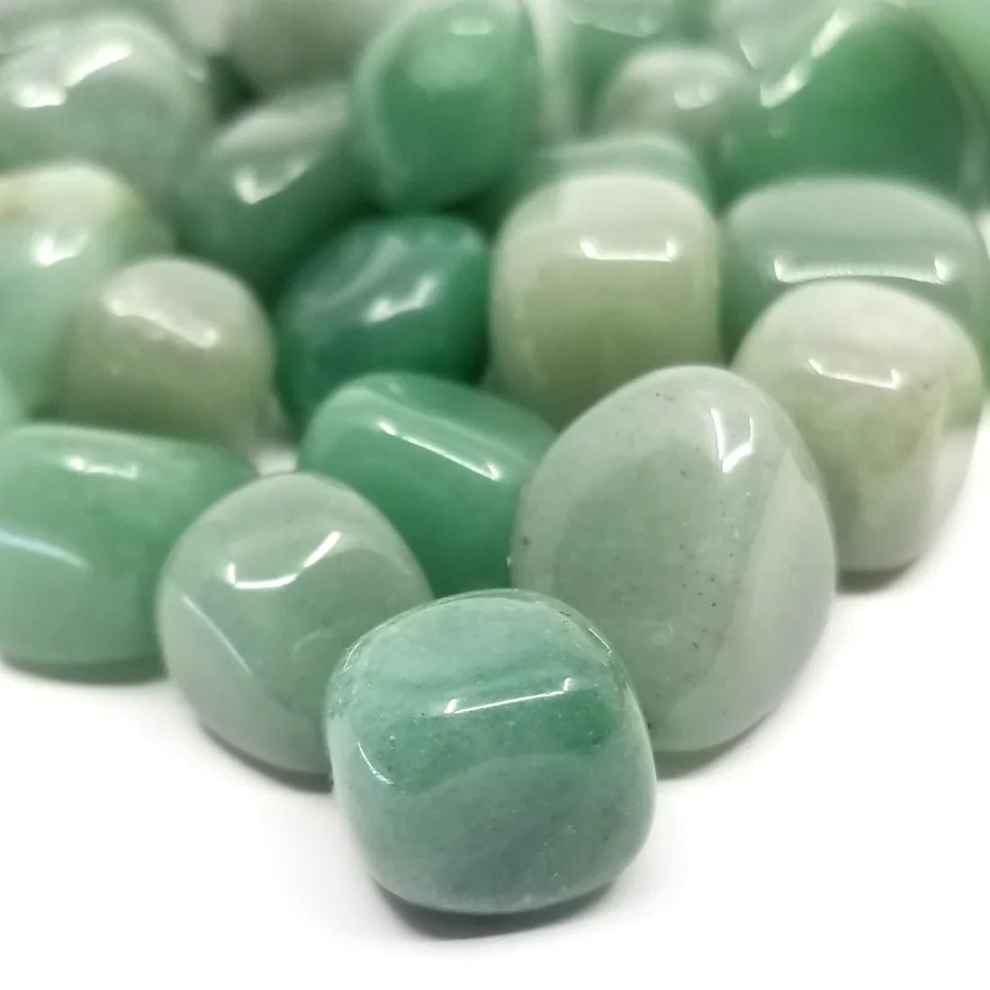 #Green Aventurine Tumbled Stones - Singles - choose: 1, 3, 5, or 10 Stones# - ## at Solace GemWorks