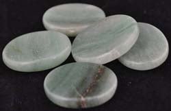 #Green Aventurine worry stone# - ## at Solace GemWorks