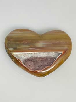 #Heart Puffed Druse Agate (small)# - ## at Solace GemWorks