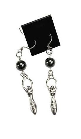 #Hematite Goddess earrings# - ## at Solace GemWorks