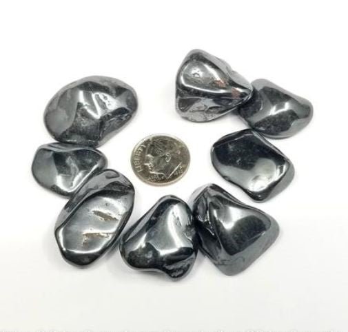 #Hematite Tumbled Stones - Bulk Wholesale choose: 1lb, 3lbs or 5lbs# - ## at Solace GemWorks