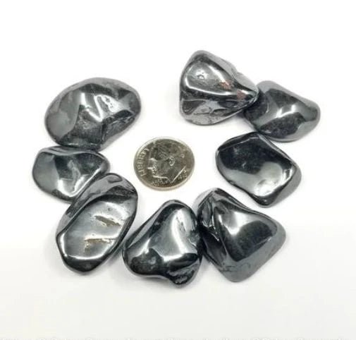 #Hematite Tumbled Stones - Singles - choose: 1, 3, 5, or 10 Stones# - ## at Solace GemWorks