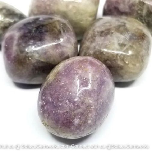 #Lepidolite Tumbled Stones - Bulk Wholesale choose: 1lb, 3lbs or 5lbs# - ## at Solace GemWorks