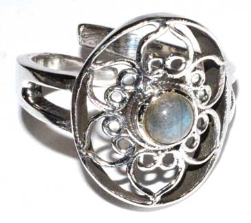 #Lotus Labradorite Adjustable Ring# - ## at Solace GemWorks