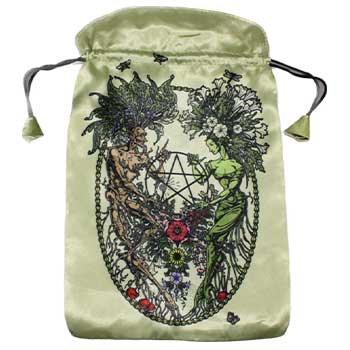 #Magickal Botanical tarot bag 6" x 9"# - ## at Solace GemWorks