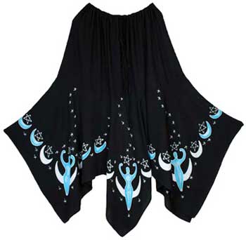 #Moon Goddess Long Skirt black# - ## at Solace GemWorks