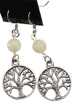 #Moonstone Tree of Life earrings# - ## at Solace GemWorks