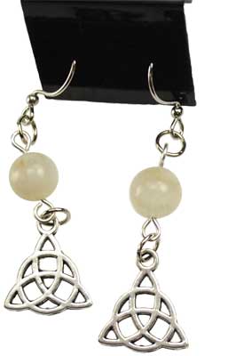 #Moonstone Triquetra earrings# - ## at Solace GemWorks