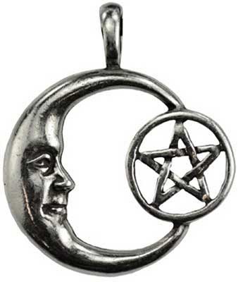 #Pentacle Moon Celestial amulet# - ## at Solace GemWorks