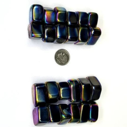 #Rainbow Magnetic Hematite Tumbled Stones - Bulk Wholesale choose: 1lb, 3lbs or 5lbs# - ## at Solace GemWorks