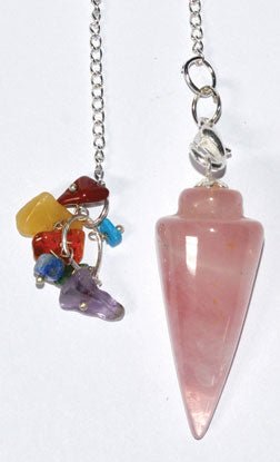 #Rose Quartz 7 Chakra pendulum# - ## at Solace GemWorks