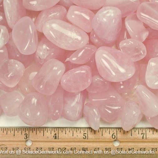 #Rose Quartz Tumbled Stones - Bulk Wholesale choose: 1lb, 3lbs or 5lbs# - ## at Solace GemWorks