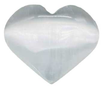 #Selenite heart (3")# - ## at Solace GemWorks