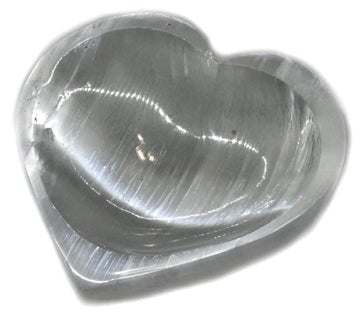 #Selenite Heart bowl (4")# - ## at Solace GemWorks