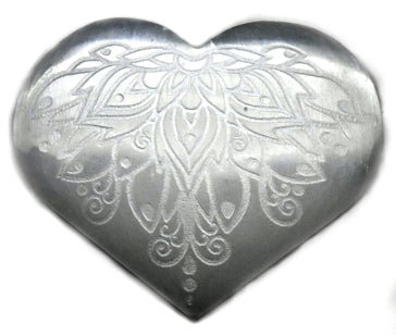 #Selenite heart, Lotus (3")# - ## at Solace GemWorks