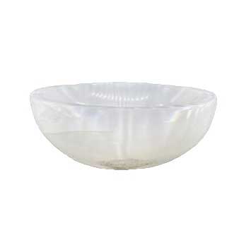 #Selenite Oval bowl (4")# - ## at Solace GemWorks