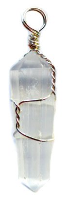 #Selenite wire wrapped point (set of 5)# - ## at Solace GemWorks