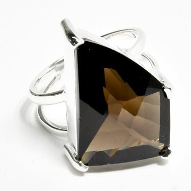 #Smoky Quartz Ring (size 9)# - ## at Solace GemWorks