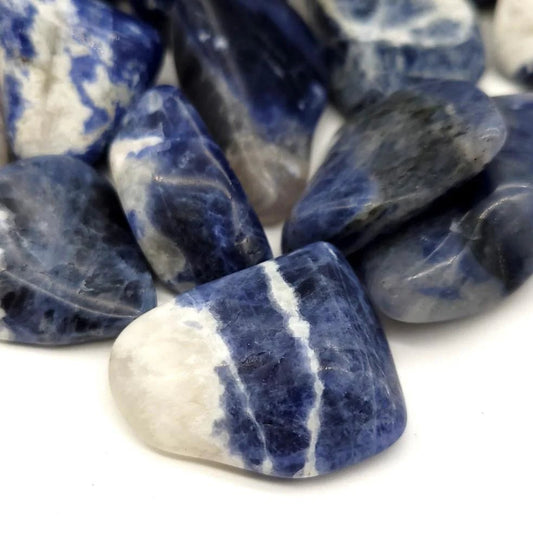 #Sodalite Tumbled Stones - Bulk Wholesale choose: 1lb, 3lbs or 5lbs# - ## at Solace GemWorks