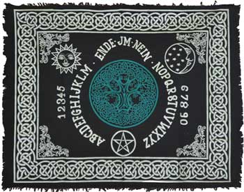 #Tree of Life Ouija - Board altar cloth 24" x 30"# - ## at Solace GemWorks