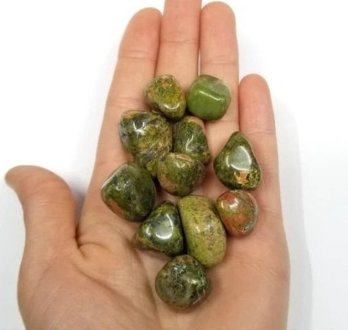 #Unakite Tumbled Stones - Bulk Wholesale choose: 1lb, 3lbs or 5lbs# - ## at Solace GemWorks