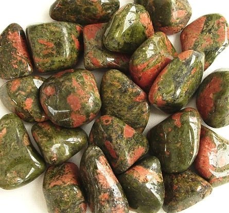 #Unakite Tumbled Stones - Bulk Wholesale choose: 1lb, 3lbs or 5lbs# - ## at Solace GemWorks