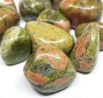 #Unakite Tumbled Stones - Bulk Wholesale choose: 1lb, 3lbs or 5lbs# - ## at Solace GemWorks