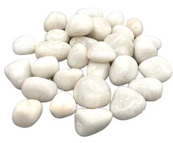 #White Agate Tumbled Stones - Bulk Wholesale choose: 1lb, 3lbs or 5lbs# - ## at Solace GemWorks