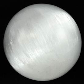 #White Selenite gazing ball (2 1/2” to 3 1/4”)# - ## at Solace GemWorks