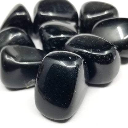 Black Obsidian Tumbled Stones - Bulk Wholesale choose: 1lb, 3lbs or 5lbs