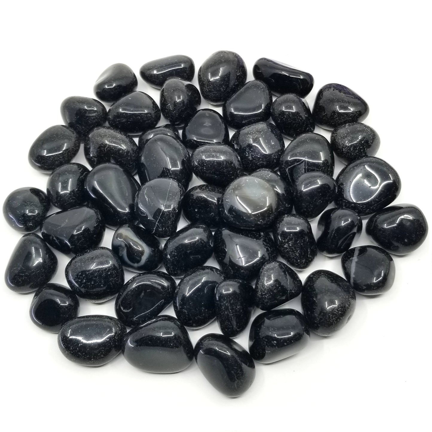 Black Onyx Tumbled Stones - Bulk Wholesale choose: 1lb, 3lbs or 5lbs