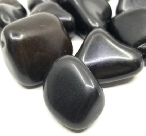 Black Tourmaline Tumbled Stones - Bulk Wholesale choose: 1lb, 3lbs or 5lbs